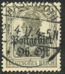 LITHUANIA 1916-17 2 1/2pf GERMAN OCCUPATION EASTERN COMMAND Issue Sc 1N1 VFU