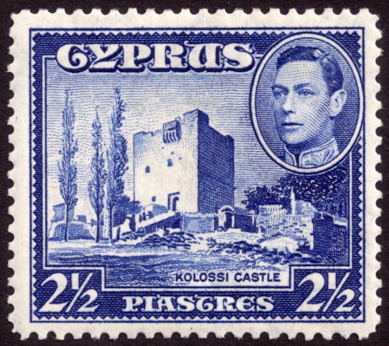 Cyprus 1938 2½pi Ultramarine SG156 MH
