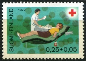 Finland Sc#B194 MNH, 25p+5p multi, Red Cross - 1972 (1972)