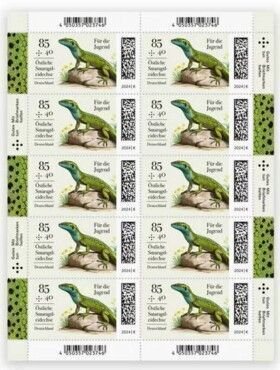 Stamps Germany 2024 MNH** - Reptiles - Oriental Emerald Lizard