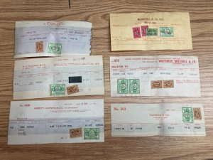 KAPPYSTAMPS  1933 STOCK TRANSFER RECEIPTS LOT OF 6  A259