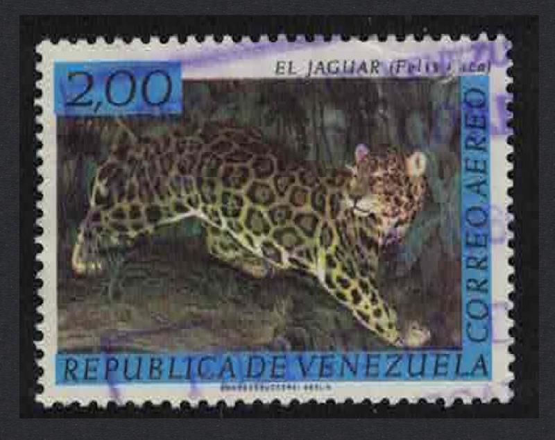 Venezuela Jaguar 1v 2B canc KEY VALUE SG#1777 SC#C825 CV£4.5