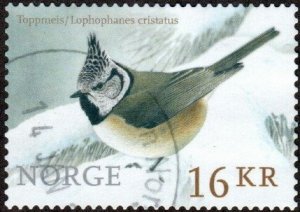 Norway 1758 - Used - 16k European Crested Tit (2015) (cv $3.50)