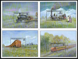 Zaire Stamp 1566-1569  - Trains