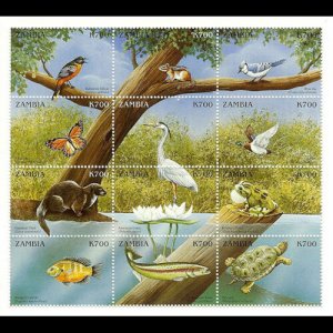 ZAMBIA 1999 - Scott# 828 Sheet-Wildlife NH
