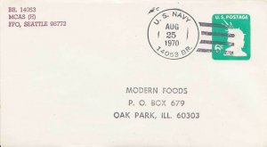 United States Marine Corps 6c Liberty Head Envelope 1970 U.S. Navy, 14053 Br....