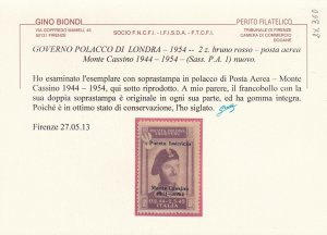 1954 Polish Corps, Government of London, Airmail No. 1 - MNH**