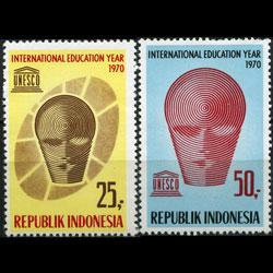 INDONESIA 1970 - Scott# 795-6 Education Year Set of 2 NH