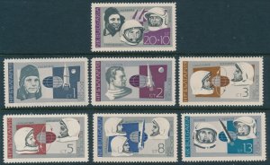 Bulgaria Sc 1521-1526, B29 Mi 1647-1653 1965 MNH Space 