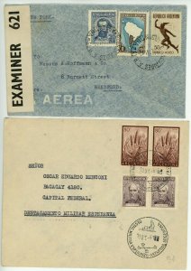 Latin America Cover Postage Collection Argentina Brazil Panama Guatemala Used