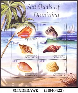 DOMINICA - 2004 SEA SHELLS / MARINE LIFE - MIN. SHEET MINT NH