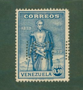 VENEZUELA 291 Punched G.N. MH BIN $2.00