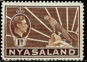 Nyasaland; 1938: Sc. # 55: *+/MLH Single Stamp