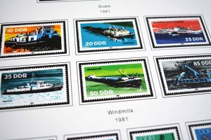 COLOR PRINTED EAST GERMANY DDR/GDR 1949-1990 STAMP ALBUM PAGES (334 ill. pages)