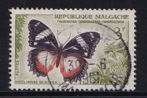 Malagasy Republic  #310  used 1960  butterfly  3fr