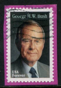 5393 US (55c) George HW Bush SA,  used on paper