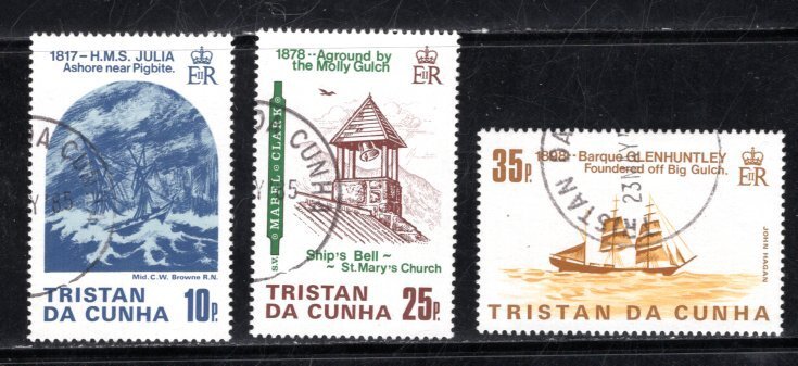 Tristan da Cunha #368-370 VF,  Used, CV $3.05    ....   6550047