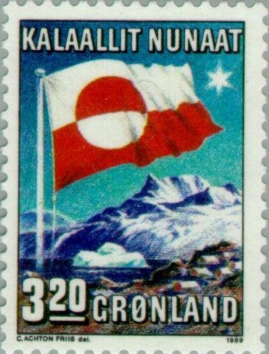 Greenland 1989 #200 MNH. Self governance, flag