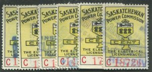 CANADA REVENUE SE12 USED SASKATCHEWAN ELECTRICAL INSPECTION WHOLESALE LOT