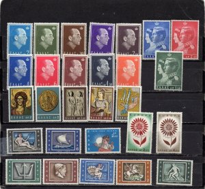 GREECE 1964 YEAR SET OF 28 STAMPS MNH 