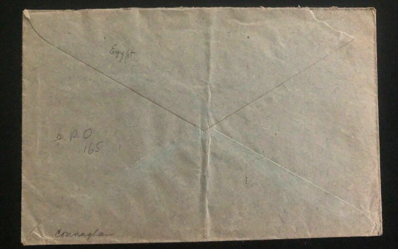 1941 Palestine British Field Post Active Service Cover To Whangerei New Zealand