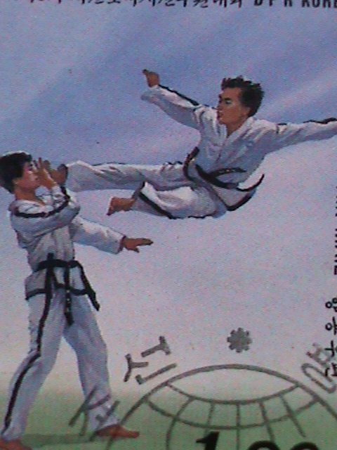 ​KOREA-1992 SC#3137 8TH WORLD TAEKWONDO CHAMPIONSHIPS-PYONGYANG- FANCY CANCEL