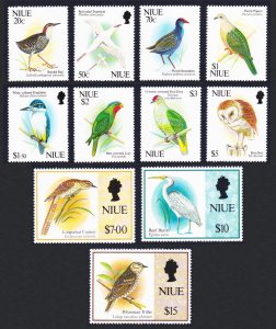 Niue Swamphen Rail Pigeon Dove Kingfisher Owl Birds 11v 1992 MNH SG#718-729