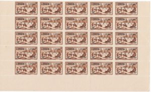 St Pierre et Miquelon 1942 MNH Sc 250 30c on 10c Dog Sled Team F.N.F.L. O/P