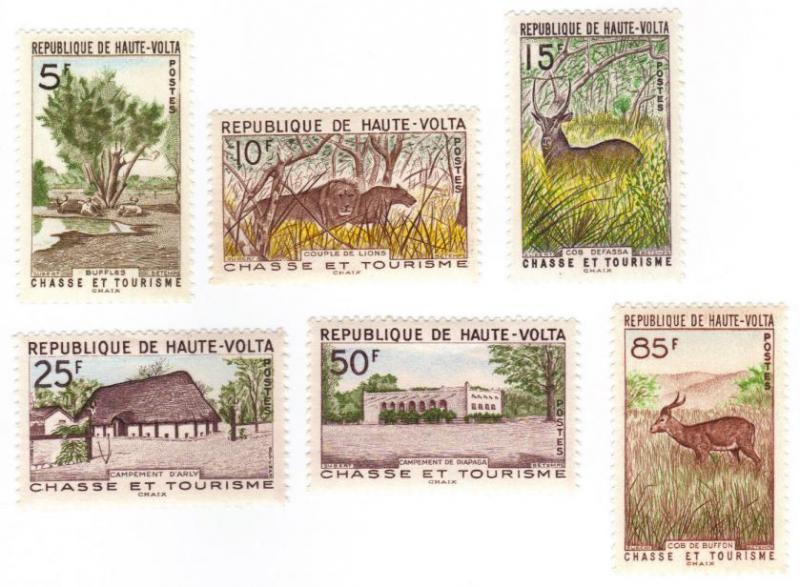 Upper Volta #97-102 animals MH complete