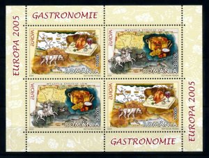 [101044] Romania 2005 Food grapes wine horse dog cept Souvenir Sheet MNH