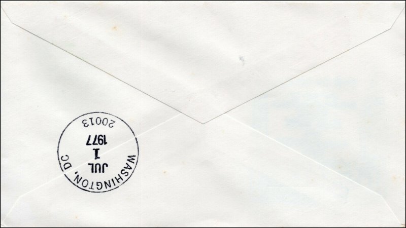 SC-U-582-B, LAST DAY RAILWAY POST OFFICE - New York and Washington 1977 Souvenir