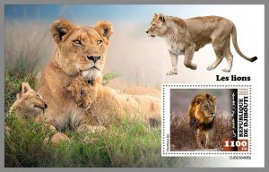 DJIBOUTI 2023 MNH IMPERF. Lions S/S #406b