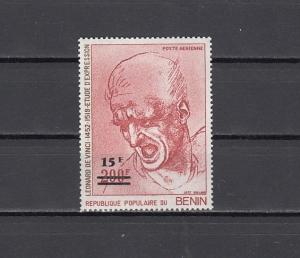 Benin, Scott Cat. C309. Leonardo De Vinci `S Malerei, Surcharged Ausgabe