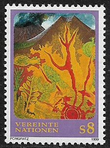 UN, Vienna #249 MNH Stamp - Volcanic Landscape