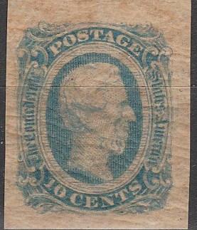 Confederate States #12 F-VF Unused  CV $20.00 (A2959)