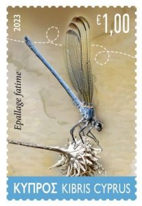 Cyprus - Postfris/MNH - Complete set Dragonflies 2023