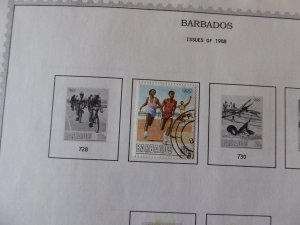 Barbados 1852-1992 Stamp Collection on Scott Album Pages