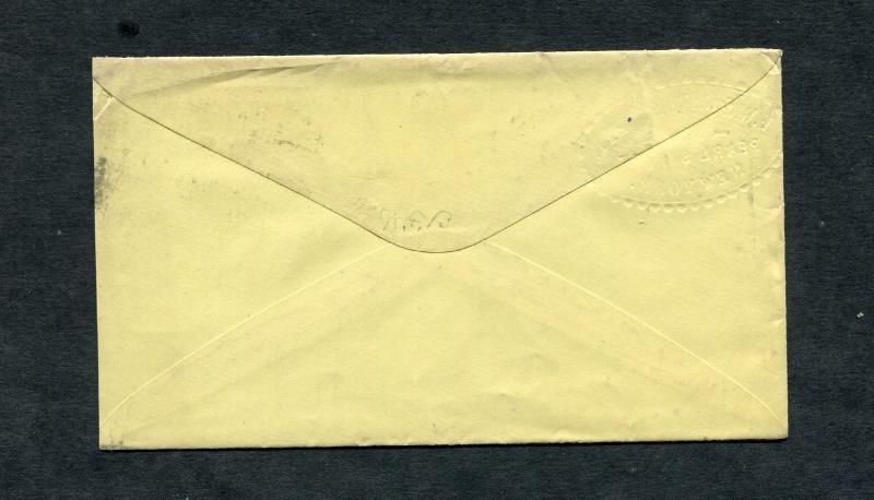 Postal History - Syracuse NY 1865 Black CDS and Target Cancel #65 Cover B0253