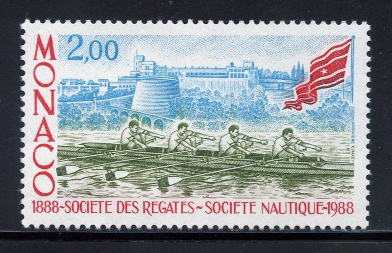 Monaco 1631 MNH, Nautical Society Centennial Issue from 1988.