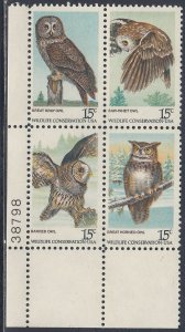 Scott 1763a MNH LL Pl Blk 38798 - Wildlife Conservation