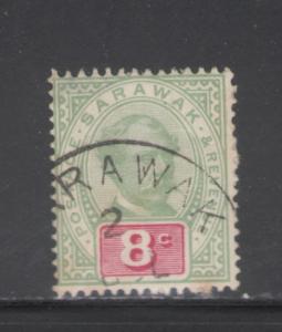 Sarawak 1888 Sir Charles Johnson Brooke 8c Scott # 14 Used