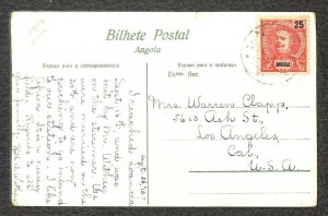 ANGOLA SCOTT #45 STAMP LOANDA BAIRRO PARANA BRAZIL VIEW WITHEY POSTCARD 1910