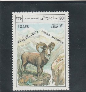Afghanistan  Scott#  986  MNH  (1981 Bighorn Mountain Sheep)
