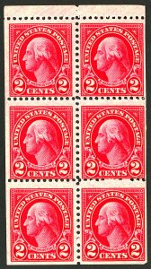 U.S. #544c MINT BOOKLET PANE OF 6 OG NH