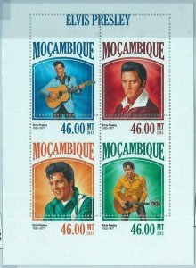 M1479 - MOZAMBIQUE - ERROR, 2013 MISSPERF SHEET: Elvis Presley, Music, Cinema