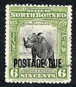 North Borneo SGD59 6c opt at foot used Cat 26 Pounds