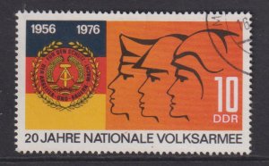 German Democratic Republic DDR #1712  used 1976 anniversary army  10pf