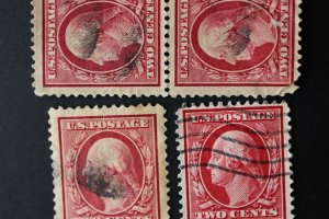 US sc#332b used 2c Washington Lake color shade variety cv$4,000+ but wrinkles