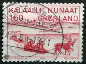 Greenland Sc#112 Used, 1.60k red, Art 1981 (1982)