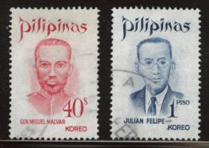 Philippines Scott 1136-37 Ued 1972  set